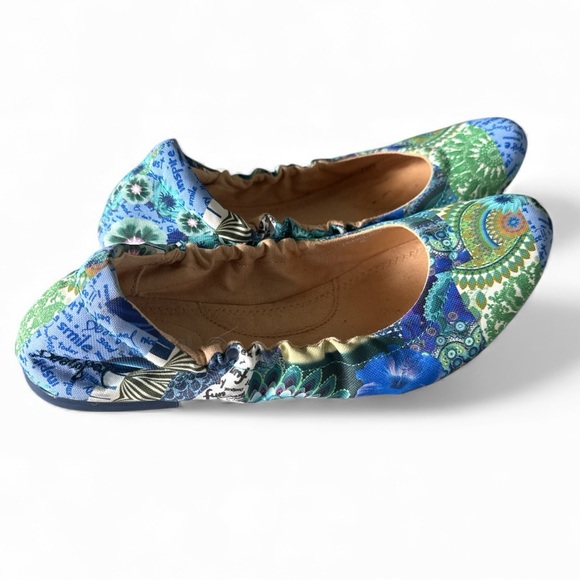 Desigual Blue Green Floral Print Ballet Flats | EU 40 / US 9–9.5 - Picture 7 of 8